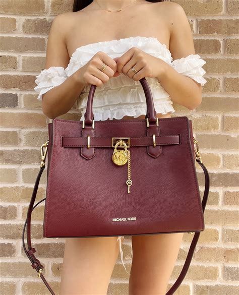 hamilton michael kors crossbody|michael kors leather satchel.